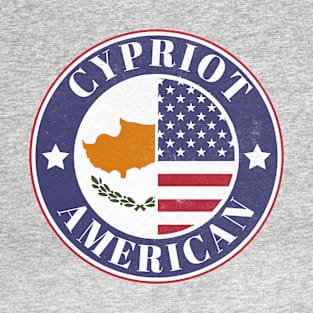 Proud Cypriot-American Badge - Cyprus Flag T-Shirt